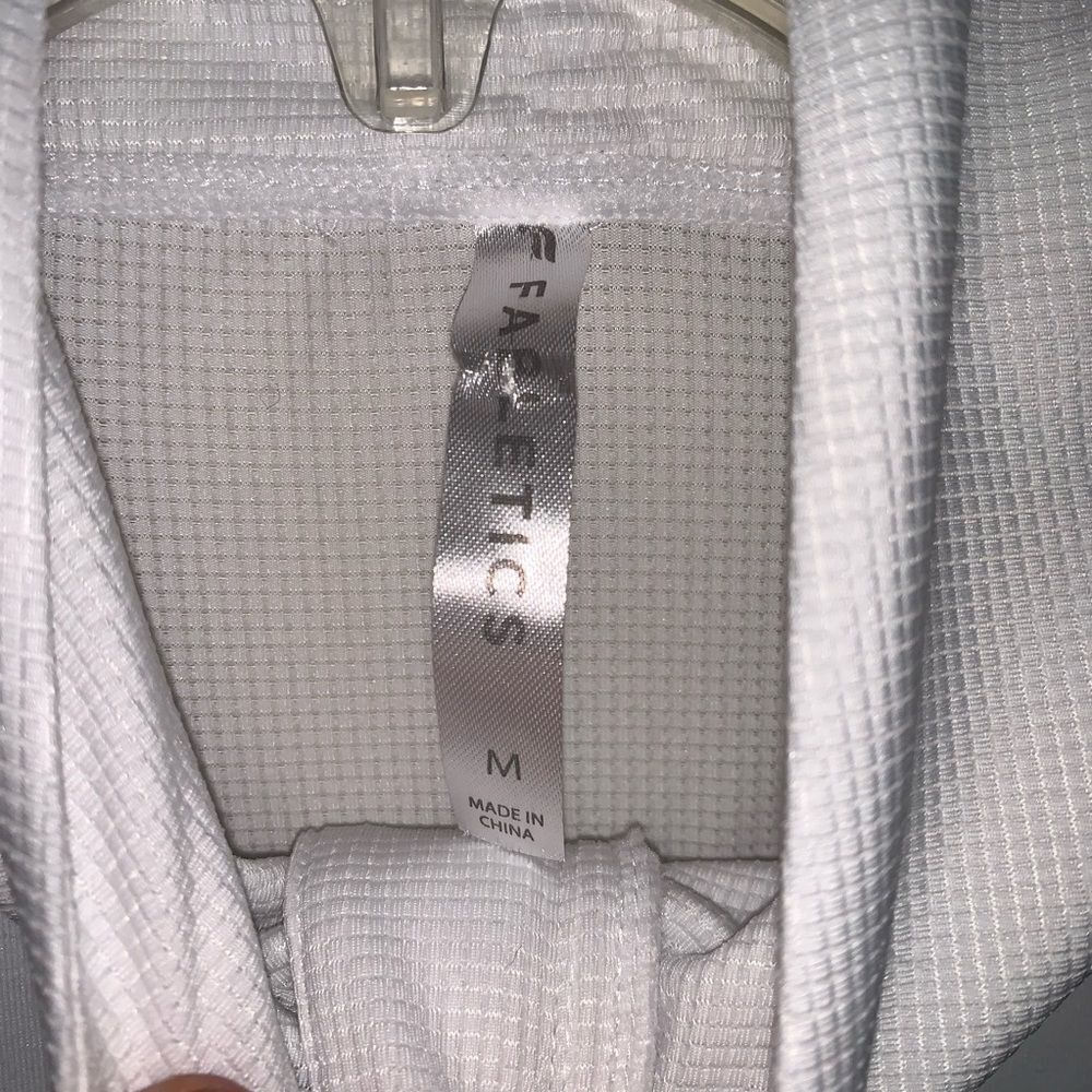 Fabletics Partial Zip Pullover Top Jacket White M… - image 5